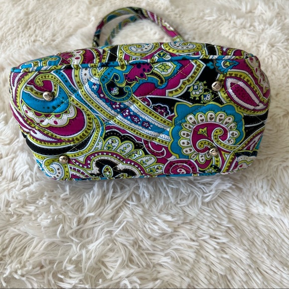 Vera Bradley Bella Paisley double strap small tote shoulder bag silk pin… - Picture 9 of 11